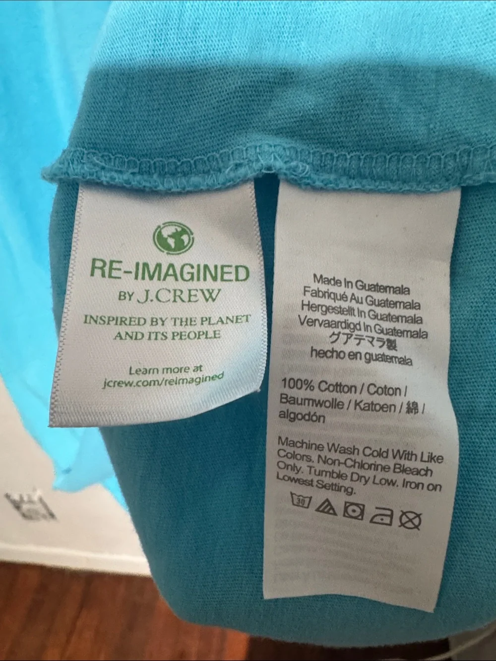 J.Crew Bright Turquoise Blue Short Sleeve Crewneck Tunic Top 2X